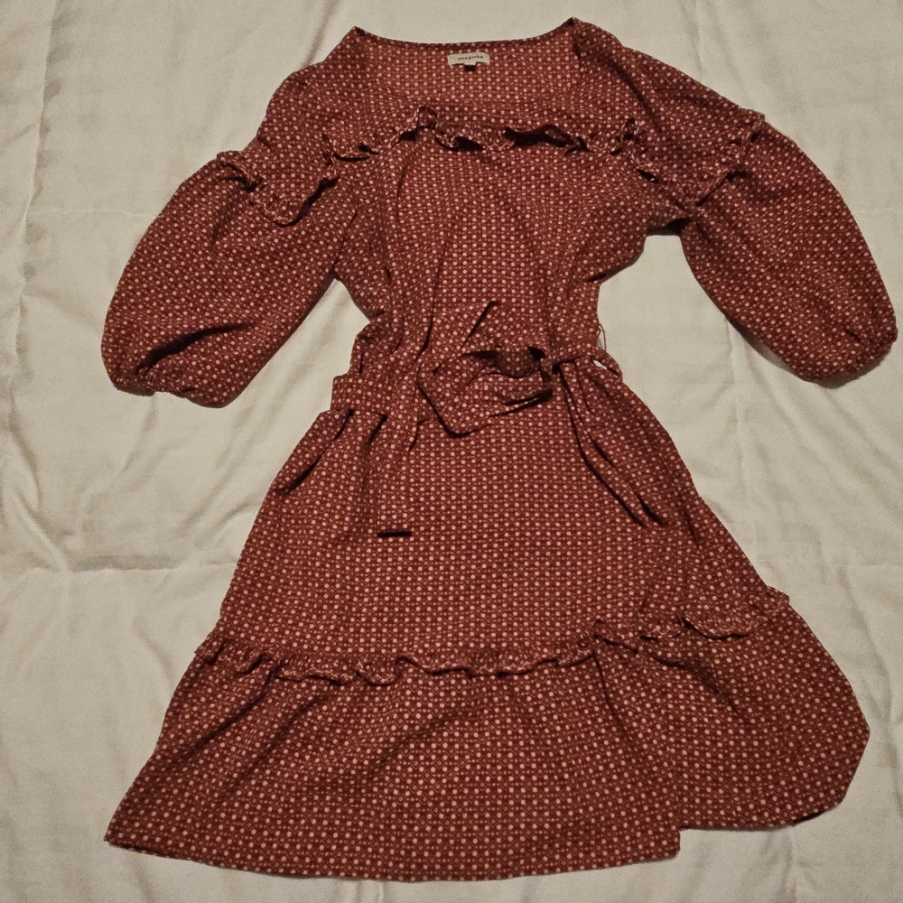 Max Studio Tie Waist Mini Dress
